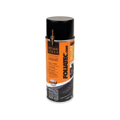 Afbeelding van Foliatec Seat &amp; Leather Color Spray mat zwart 1x400ml