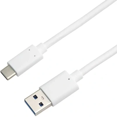 Afbeelding van PremiumCord USB C naar 3.0 verbindingskabel 3m, SuperSpeed ​​​​​​ datakabel tot 10 Gbit/S, aansluiting 3 A, 3.1 generatie 2 type stekker, kleur wit, lengte 0,5 m