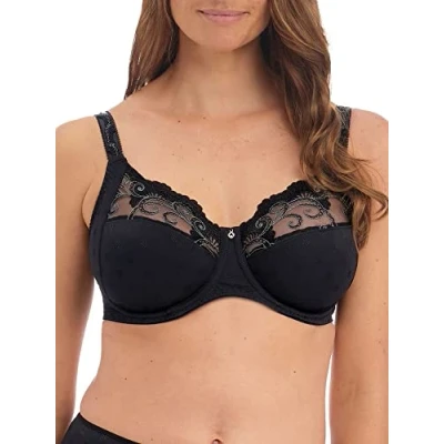 Afbeelding van Fantasie Jocelyn beugelbeha voor dames, volledige cup, zijsteun, doorschijnend, Zwart, 65L