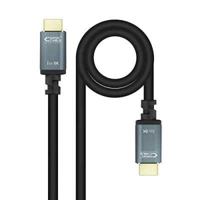 Afbeelding van Nanocable 10.15.8000, 0,5 m, HDMI Type A (Standard), Compatibilité 3D, 48 Gbit/s, Noir