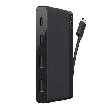 Afbeelding van Belkin Travel Hub USB C 4 Port zwart F4U090btLBK
