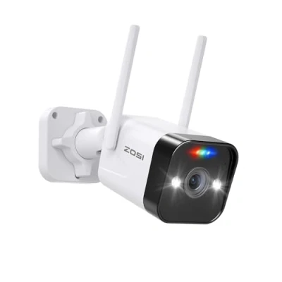 Afbeelding van ZOSI 4MP Outdoor WiFi Bewakingscamera met Plug in Voeding, 2,5K IP Camera, Persoonsdetectie, 2 Weg Audio, Geluids en Lichtalarm, C188