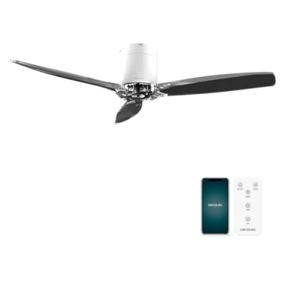 Afbeelding van Cecotec Deckenventilator EnergySilence Aero 5285 WeißTransparent Connected, DC Motor 40W, Durchmesser 132 cm, Niedriger Verbrauch, WLAN, Fernbedienung, Außenbereich, Timer, Sommer und Winter, Leise