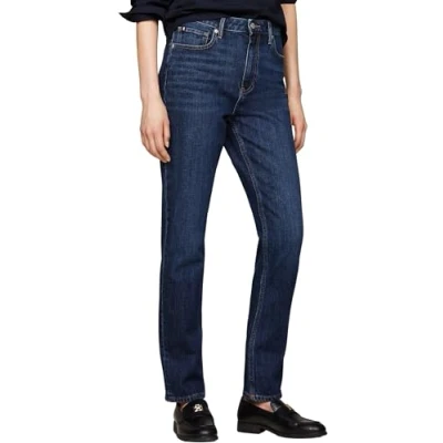 Afbeelding van Tommy Hilfiger Dames Slim Sigaret HW A Donkerblauw Slim, Donkerblauw, 26W/32L, 26W x 32L