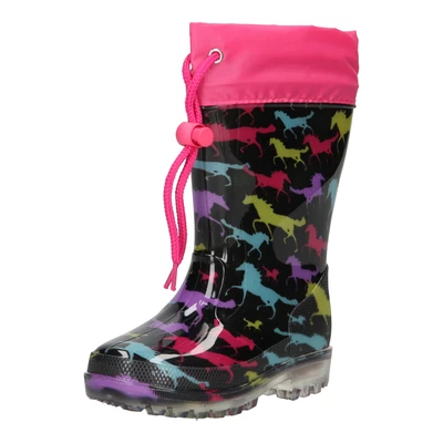 Afbeelding van Beck Blinking Horses Rain Boot voor meisjes, Meerkleurig, 25 EU