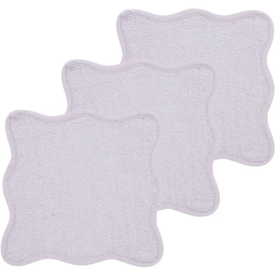 Afbeelding van Meyco Baby Wavy Monddoekjes 3 Stuks 30 x cm Badstof Soft Lavender