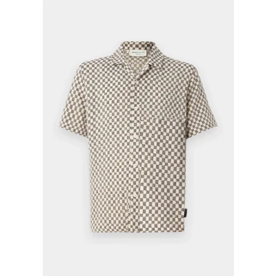 Afbeelding van TOM Tailor Denim Relaxed Structured Shirt Overhemd, Heren, Maat: Large, Black/white