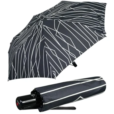 Afbeelding van Knirps Zakparaplu Slim Duomatic, River Black, 90 cm