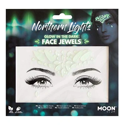 Afbeelding van Moon Creations Gezicht Diamanten Sticker Glow Northern Lights In The Dark Wit