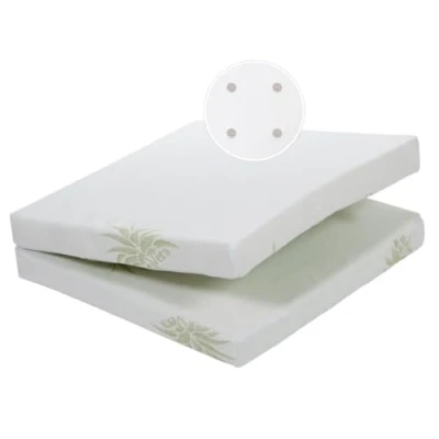Afbeelding van Kiby® Matras voor campingbed (Oeko Tex® &amp; CERTIPUR™ gecertificeerd) met aloë vera, opvouwbaar, hoogte 7 cm