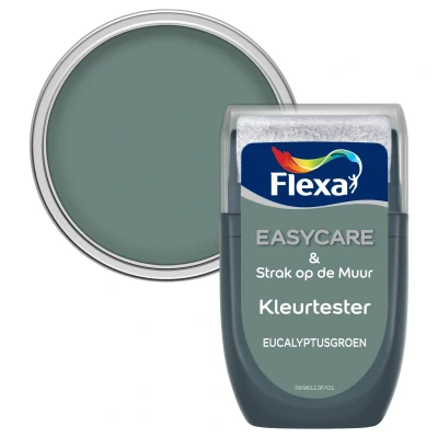 Afbeelding van Flexa Strak op de Muur Muurverf Mat Kleurtester Eucalyptusgroen 30 ml