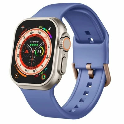 Afbeelding van Apple Watch Soft siliconen bandje met gespsluiting Blauwpaars Geschikt voor 38mm / 40mm 41mm
