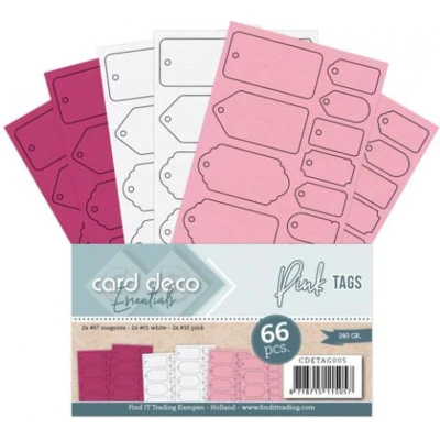 Afbeelding van Card Deco Essentials Tags Pink