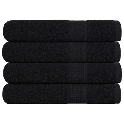 Afbeelding van vidaXL Handdoeken 4 st 100x200 cm 360 g/m² 100% katoen zwart