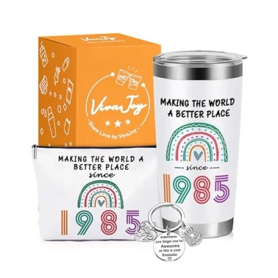Afbeelding van 40e verjaardagscadeaus voor vrouwen regenboog mokken, gepersonaliseerde 40 jaar oude dame cadeau ideeën moeder, beste vriend, zus, vrouw, cadeaus vrouwelijke