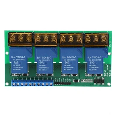 Afbeelding van 30A 4 kanaals relaismodule uitbreidingskaart voor Arduino DSP AVR PIC ARM (5VDC)