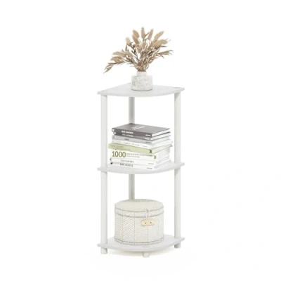 Afbeelding van Furinno Turn N Tube 3 Tier Hoek Display Rack Multifunctionele Rekken, Wit/Wit