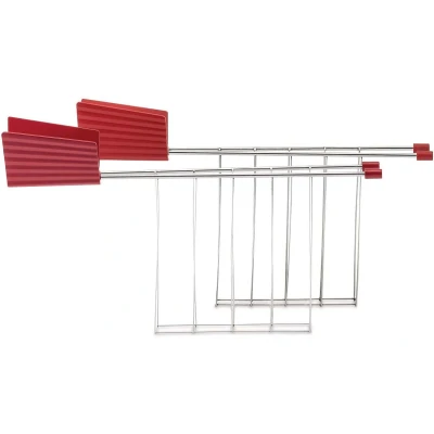 Afbeelding van Alessi Tostiklemmen voor Broodrooster Plissé rood Michele de Lucchi MDL08RACKR