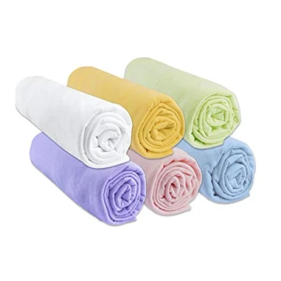 Afbeelding van Set van 3 Viscose Bamboe Hoeslakens 60x120 cm Anis Blanc Ciel