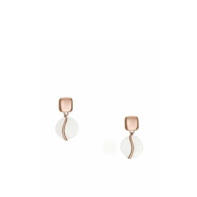 Afbeelding van Skagen dames Sofie oorstekers met glassteen SKJ1816791 in de kleur Roségoud