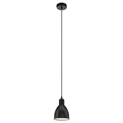 Afbeelding van EGLO Hanglamp PRIDDY zwart, wit / ø15,5 x h110 cm excl. 1x e27 (max. 40 w)