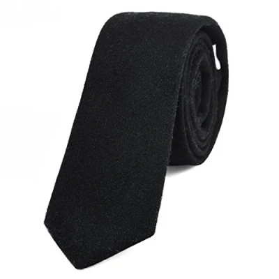 Afbeelding van DonDon heren stropdas 6 cm katoen zwart
