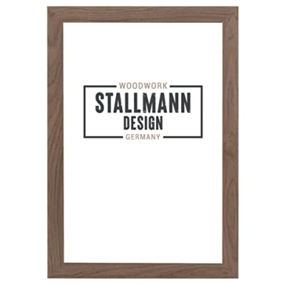 Afbeelding van Stallmann Design SD fotolijst met acrylglasanti reflecterend frame, modern frame in 24 x 30 cm, moereiken, om verticaal of horizontaal op te hangen