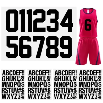 Afbeelding van LOREC 147 stuks zwarte letters en cijfers om op te strijken, 5 cm, waterdicht, A Z, strijkletters voor textiel, 20 1 10 stof doe het zelf T shirt,