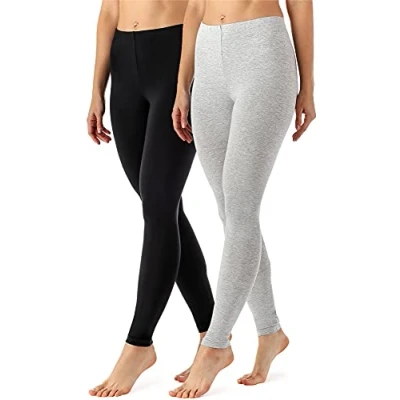 Afbeelding van Merry Style MS MS10 143 LE 2Pack Dames Leggings Sport Vrijetijdsbroek 2 Pak Lang Viscose Sporbroek Yogabroek Zwart/Gemêleerd XL