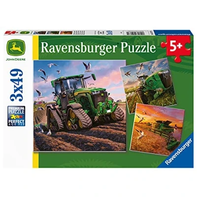 Afbeelding van Ravensburger Kinderpuzzel John Deere in aktie 3 x 49 stukjes