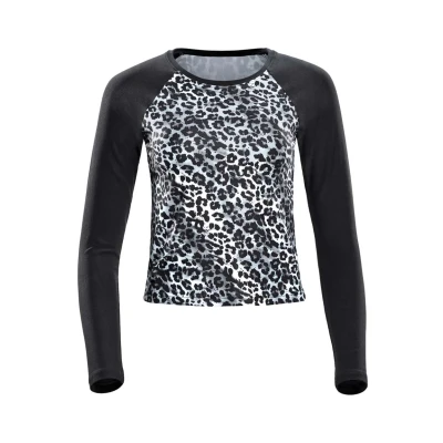 Afbeelding van Winshape AET119LS Longsleeve, Dames, Maat: XXL, Snow leopard black