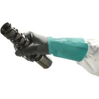 Afbeelding van Handschoen Alphatec 58 430, Maat 7 Nitril Antraciet/Groen per 144