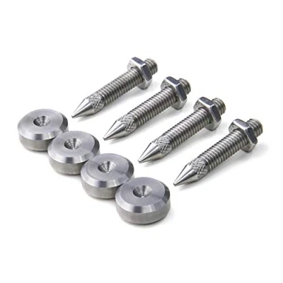 Afbeelding van PrecisionGeek Roestvrijstalen Luidspreker Spikes/Boxen Spikes M6 L 35mm 16mm Onderleggers + Schroefmoer 4 stuks