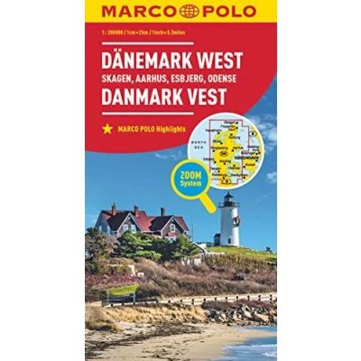 Afbeelding van Marco Polo Wegenkaart Denemarken West Skagen: Schaal 1 : 200.000