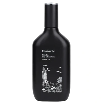 Afbeelding van Pyunkang Yul Toner Deep Black Tea Infusion Koreaanse anti aging gezichtsset, 130 ml, schoonheidstoner voor vrouwen met hyaluronzuur, ceramide, 4,3 vloeibare ounce (1 stuk)