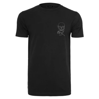 Afbeelding van Mister TEE Skull ONE LINE Tshirt print, Heren, Maat: 3XL, Black