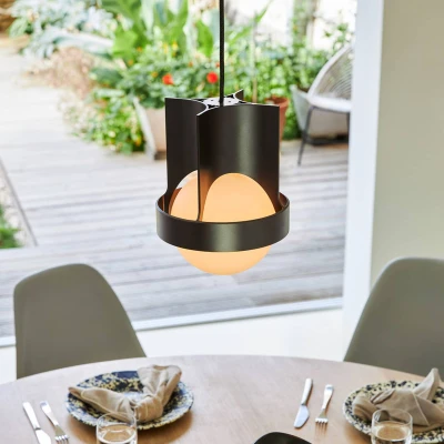 Afbeelding van Tala hanglamp Loop Large, aluminium, LED bol, donkergrijs