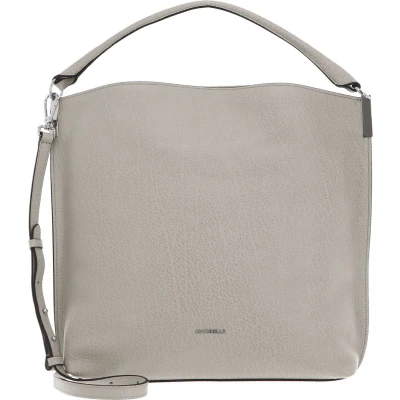 Afbeelding van COCCINELLE Leren Schoudertas Estelle Elephant Shoulder Bag Gelso Beige