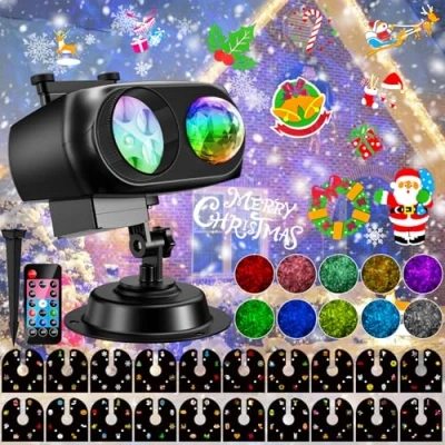 Afbeelding van Kerstprojector voor binnen en buiten, (8 motieven 20 films)