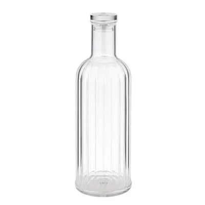 Afbeelding van APS 10748 fles &quot;STRIPES&quot;, transparant, siliconen/MS, 1 L, 9 cm x 28,5