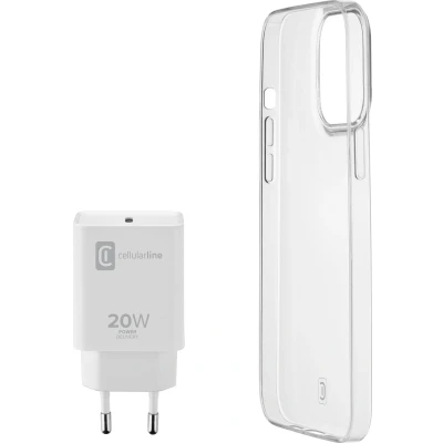 Afbeelding van Cellularline STARTKITIPH13PRM Backcover Apple iPhone 13 Pro Max Transparant