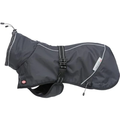 Afbeelding van Trixie Calvi, vacht, voor een hond, zwart, M: 45 cm (M, Hondenvacht), Hondenkleding