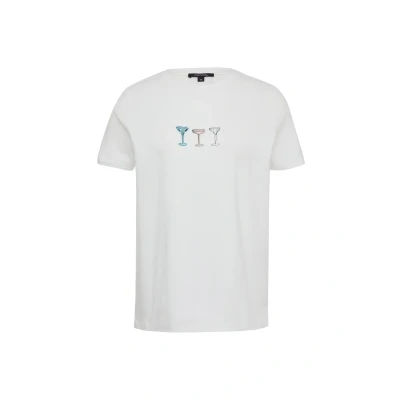 Afbeelding van comma Tshirt print, Dames, Maat: 44, Weiß
