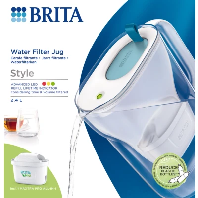 Afbeelding van Brita Style Waterfilterkan Blauw + 1 Maxtra Filterpatroon