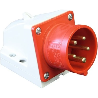 Afbeelding van ABL CEE wandcontactdoos stekker IP44 16A 5 polig 400V 6h rood