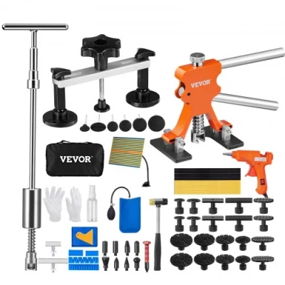 Afbeelding van VEVOR 69 delige Bridge Dent Puller Slide Hammer Repair Kit Bevat 20 Pull Tabs &amp; 6 x Removal Tool Uitdeuken Auto Wasmachine Etc.