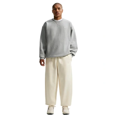 Afbeelding van Nike Sportswear SOLO CREW Sweater, Heren, Maat: Small, Dark grey heather white