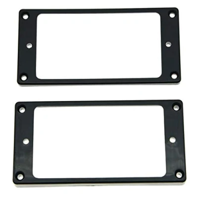 Afbeelding van KAISH 2 stks Zwarte Humbucker Pickup Ring Gebogen Bodem Fame voor Epiphone Les Paul