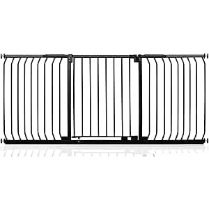Afbeelding van Safetots Elite Veiligheidshekje Assortiment, 197cm 206cm (72 opties beschikbaar), Mat Zwart, Drukbevestiging Traphekje, Babyhekje voor Deuren, Gangen en Ruimtes, Veiligheidsbarrière, Eenvoudige Installatie