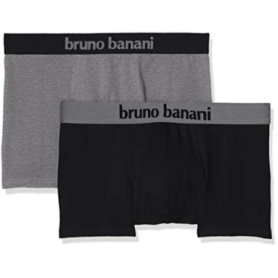 Afbeelding van Bruno Banani 2 PACK Flowing Onderbroeken, Heren, Maat: Small, Grau